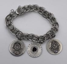 27.2g .925 Sterling Charm Bracelet 7.5"