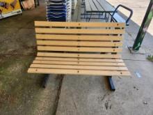 Steel and Wood Bench (located off-site, please read description)