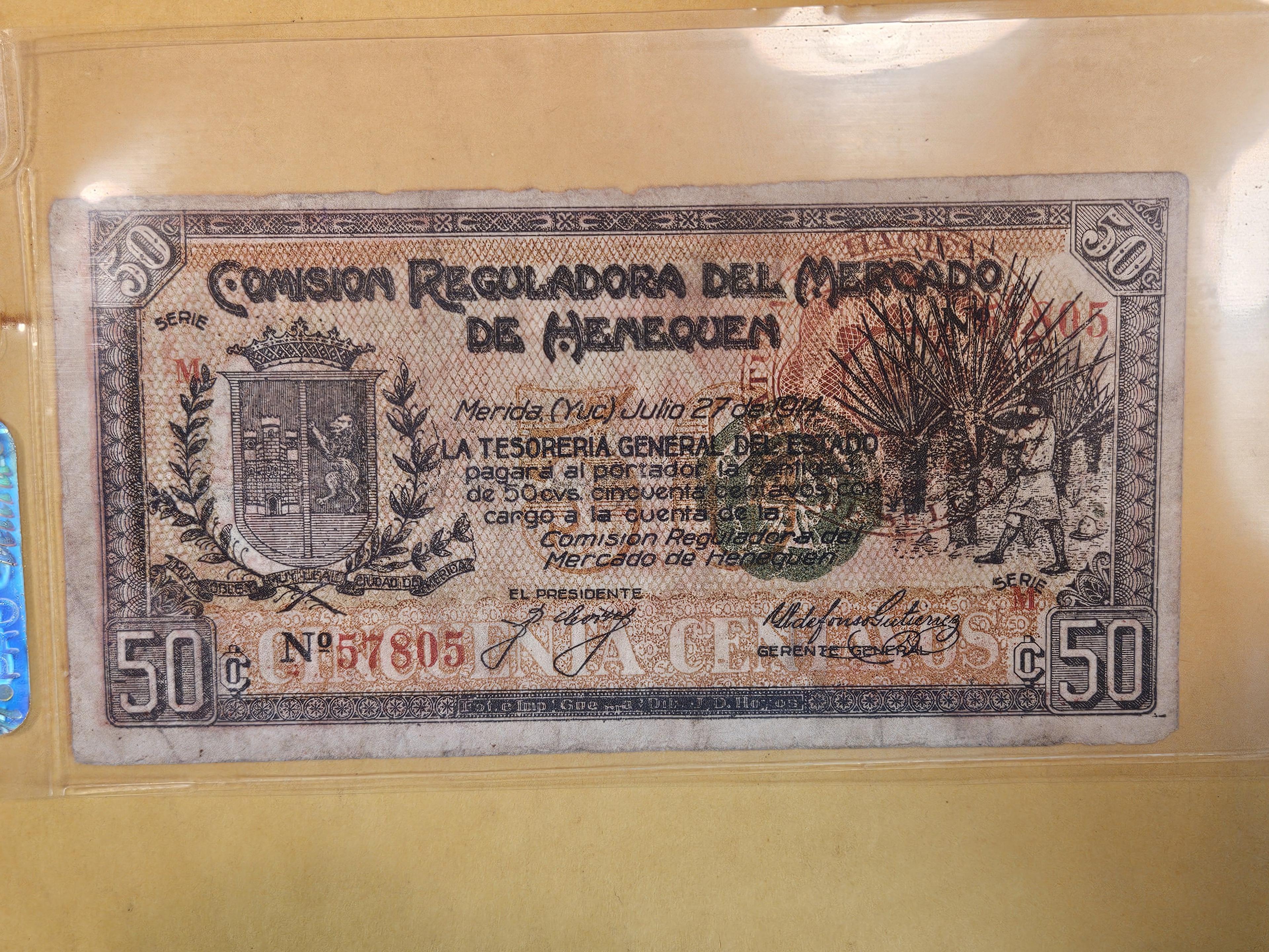 1914 Comision Reguladora del Mercado de Henequen 50 centavos