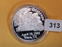 One Troy Ounce .999 fine Proof silver art round