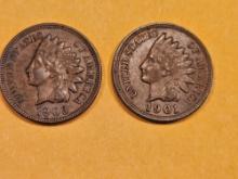 Two Choice Brown Uncirculated Indian Cents