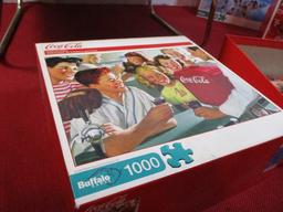 Coca-Cola Tray with 4 1000 Count Puzzles