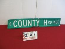 County H Reflective Metal Road Sign