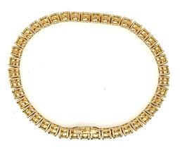 10.91 ctw Diamond Tennis Bracelet - 14KT Yellow Gold