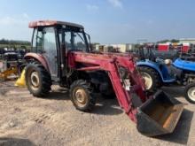 YTO 554 4WD Cab Tractor with YTO TZ05D554 Loader and 68" Bucket Drivers Side Glass Broke Shows 309