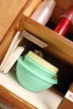 Contents of kitchen cabinets to inlcude Tupperware, Etc.