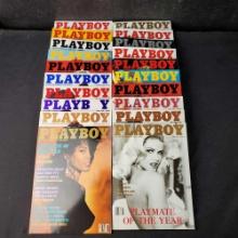 Box of approx. 20 Playboy adult entertainment magazines 1990-1995