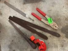files, tubing cutter, crimpers