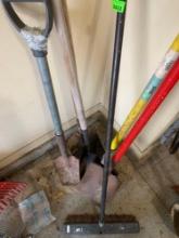 shovels and broom