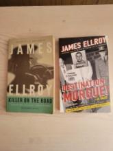 (2) Signed Vintage James Ellroy Paperback Books