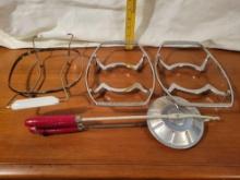 Vintage Casserole Stands and Pie Toaster