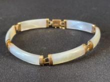 Mother of Pearl and 10K Gold Bracelet.