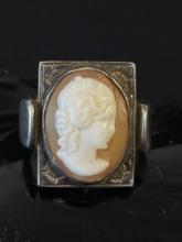 Sterling Silver and Cameo Ring
