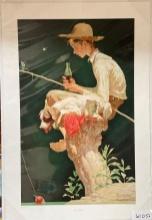 Norman Rockwell (1894-1978) ?Out Fishin?