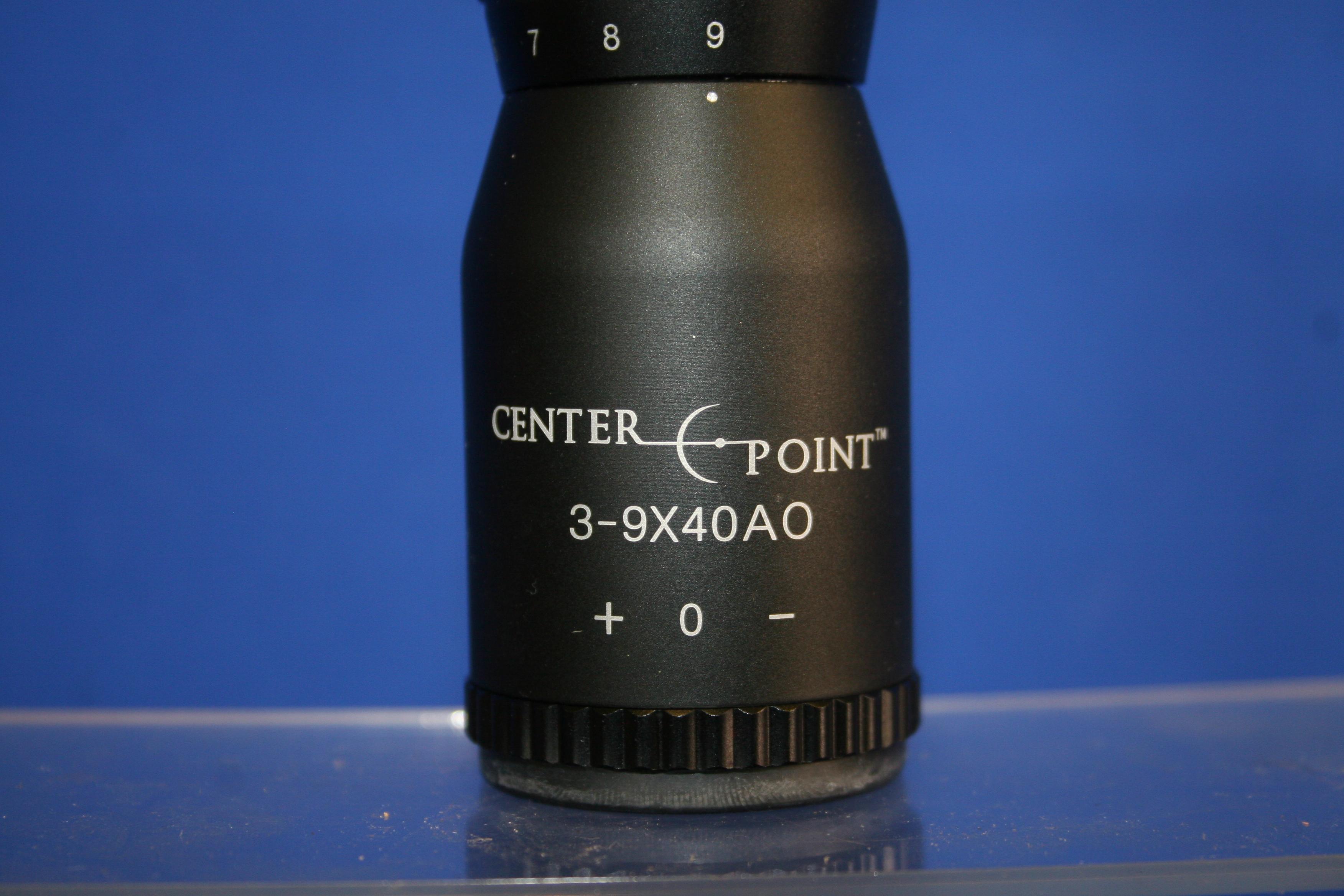 Center Point 3.9x 40 AO Scope, with 1" Scope Rings.
