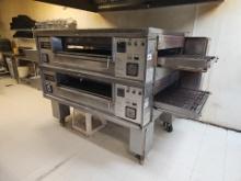 Middleby Marshal double stack gas conveyor pizze oven with electric controls