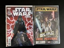 2 Issues Star Wars Free Previews & Star Wars Annual #1 Marvel Comics