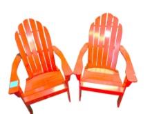 PAIR OF NEWER ADIRONDACK CHAIRS (LIGHT WEIGHT WOOD)- PICK UP ONLY