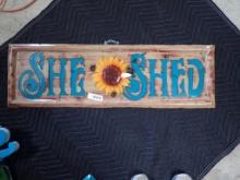 Metal She Shed Sign