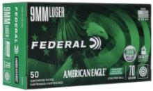 Federal AE9LF1 American Eagle IRT Training 9mm Luger 70 gr LeadFree IRT 50 Per Box