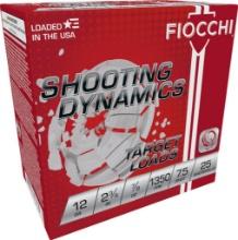 Fiocchi 12SD78H75 Shooting Dynamics Target 12 Gauge 2.75 78 oz 1350 fps 7.5 Shot 25 Bx