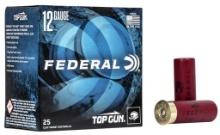 Federal TGL128 Top Gun 12 Gauge 2.75 1 18 oz 8 Shot 25 Per Box