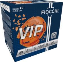 Fiocchi 28VIP8 Exacta Target VIP 28 Gauge 2.75 34 oz 1200 fps 8 Shot 25 Bx