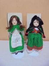 2 Danbury Mint World Dolls