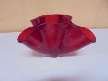 Beautiful Ruby Art Glass Bowl