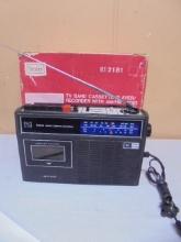 Vintage Sears TV Band Cassette Player/ Recorder w/ AM/FM Radio