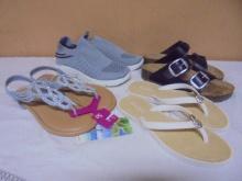 Brand New Pair of Ladies Tennis Shoes & 3 New Pair of Sandals