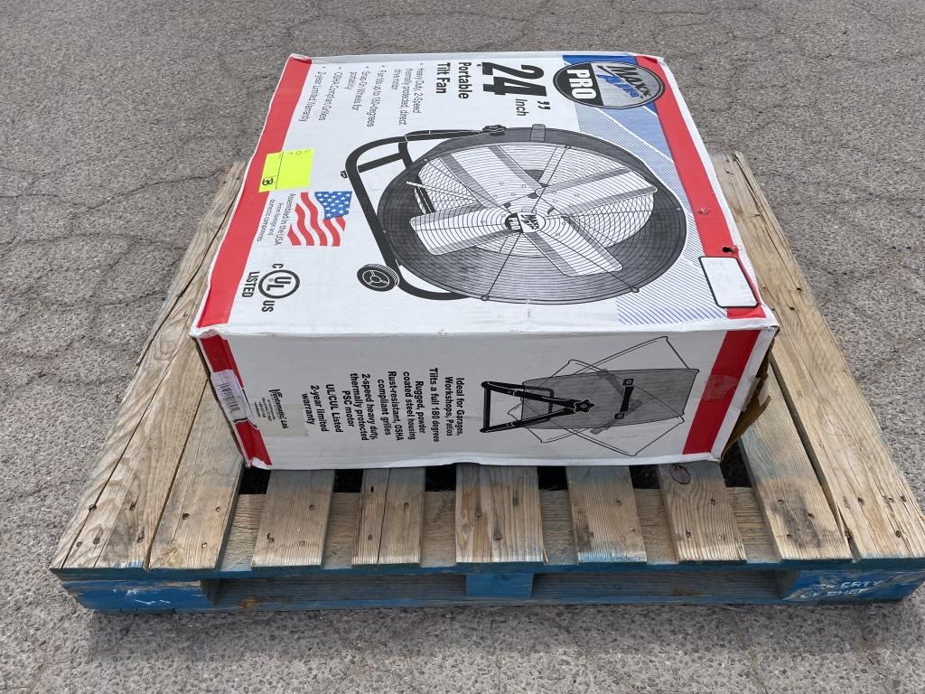 UNUSED MaxxAir 24" Tilt Fan w/Wheels -B