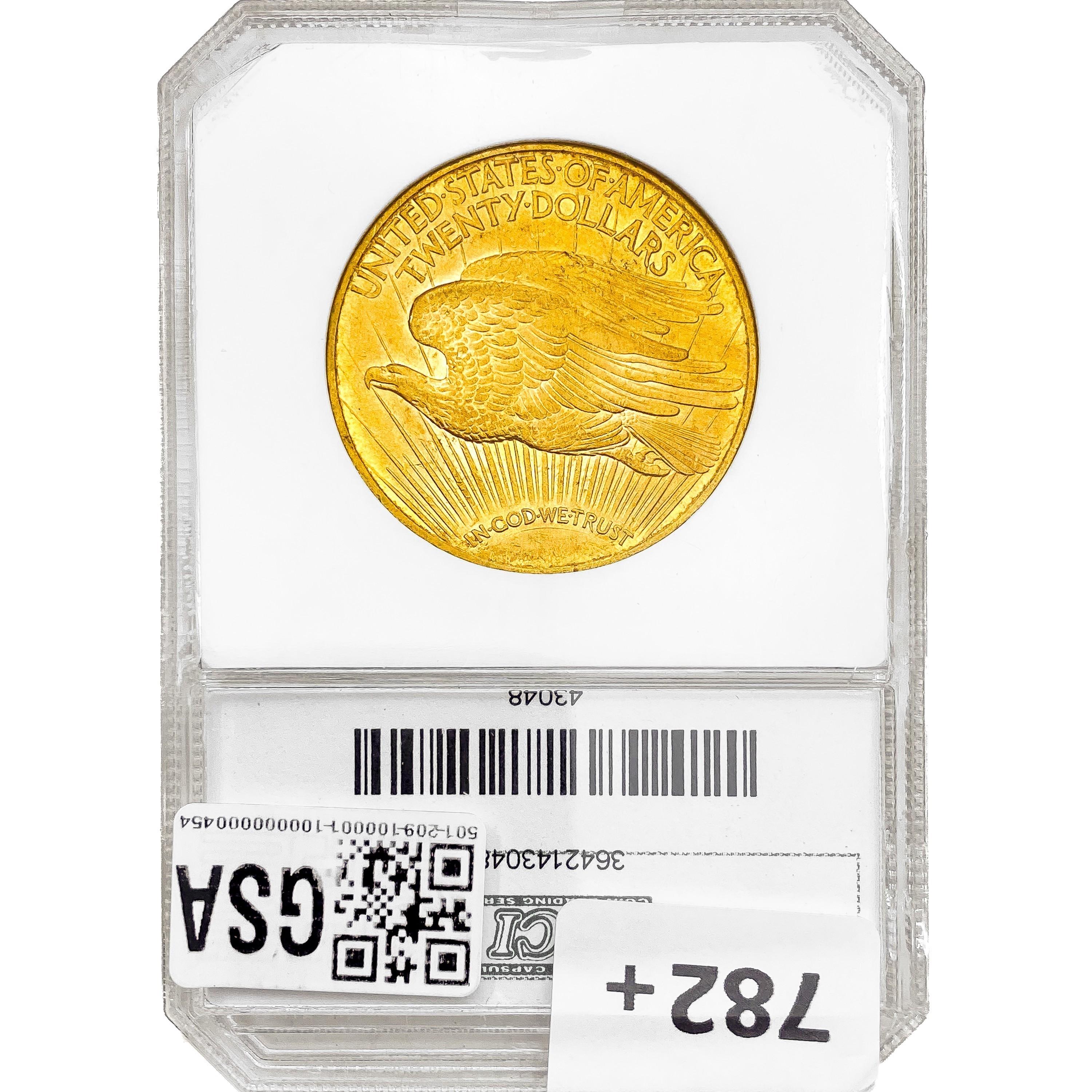 1909/8 $20 Gold Double Eagle PCI MS65