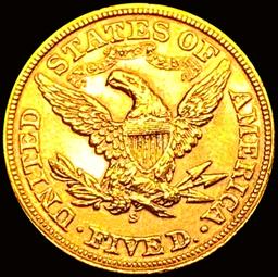 1870-S $5 Gold Half Eagle UNCIRCULATED