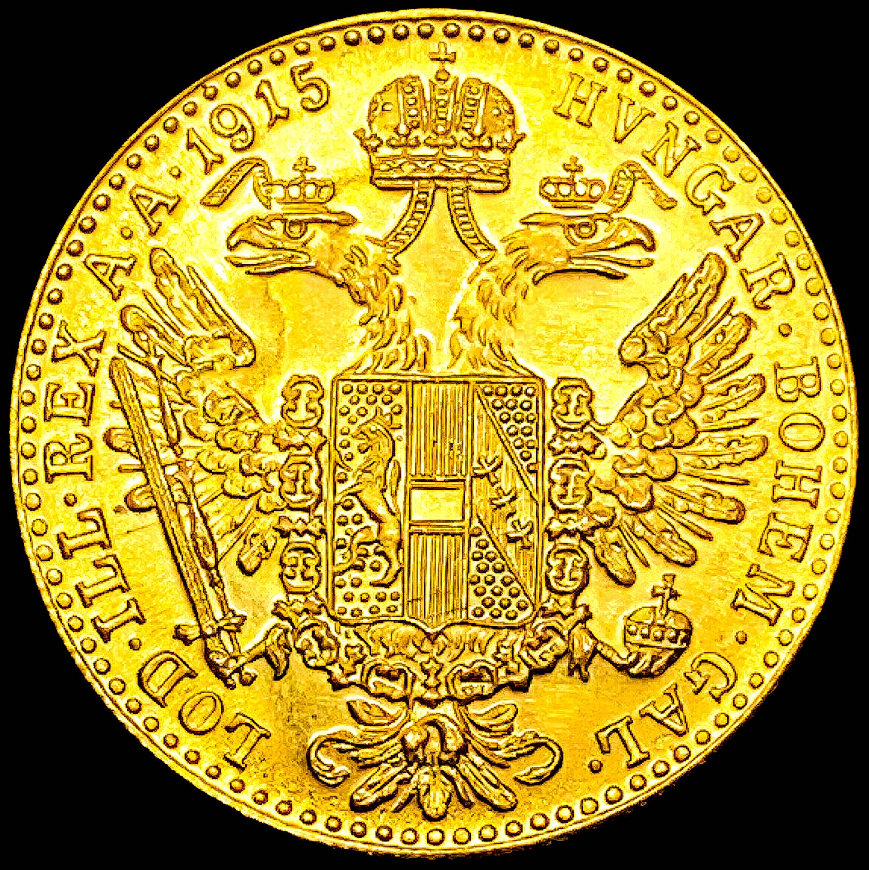 1915 Austria .1107oz Gold Ducat GEM BU