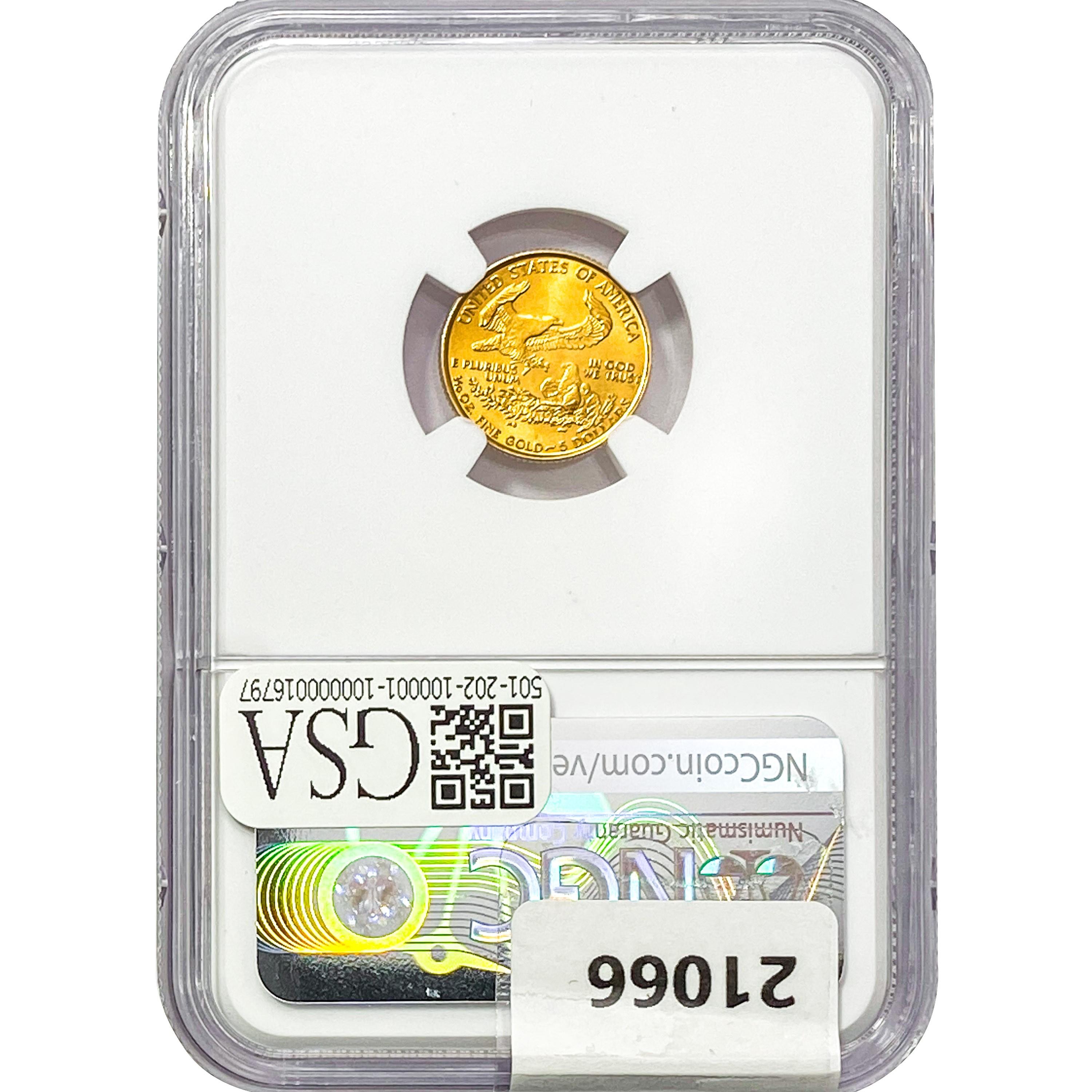 1999 $5 Ty1 A.G.E. REV Signed Frost NGC MS69