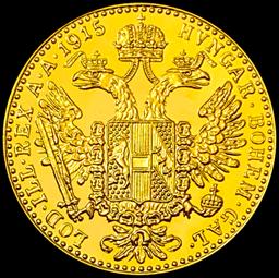 1915 Austria .1107oz Gold Ducat CHOICE BU
