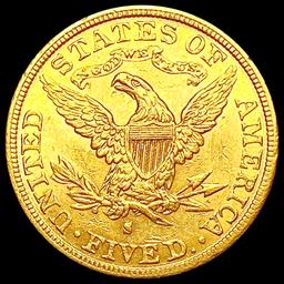 1893-S $5 Gold Half Eagle UNCIRCULATED