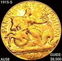 1915-S Pan-Pac $2.5 Gold Quarter Eagle CHOICE AU