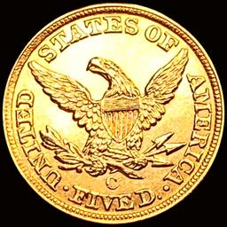 1858-C $5 Gold Half Eagle UNCIRCULATED