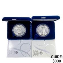 2004-2005 US 1oz Silver Eagle Proof Coins [2 Coins