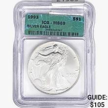 1993 Silver Eagle ICG MS69