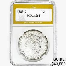 1883-S Morgan Silver Dollar PGA MS65