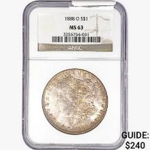 1888-O Morgan Silver Dollar NGC MS63