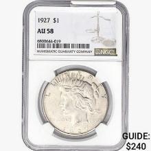 1927 Silver Peace Dollar NGC AU58
