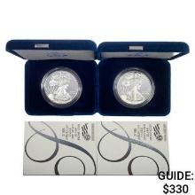 2008 US 1oz Silver Eagle Proof Coins [2 Coins]