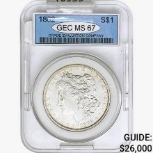 1882 Morgan Silver Dollar GEC MS67