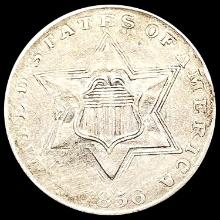 1856 Silver Three Cent NEARLY UNCIRCULATED