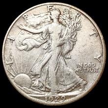 1929-D Walking Liberty Half Dollar NEARLY UNCIRCUL