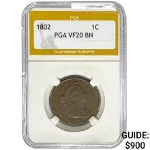 1802 Draped Bust Large Cent PGA VF20 BN